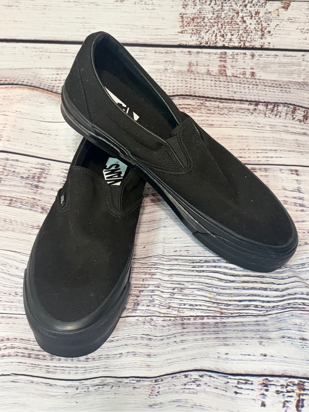 Vans Black Men's Slip-On Canvas Loafers